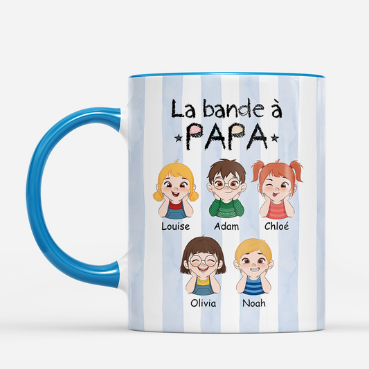 8052MFR2 mug personnalise maman papa a rayures la bande a maman 8052m8h5a