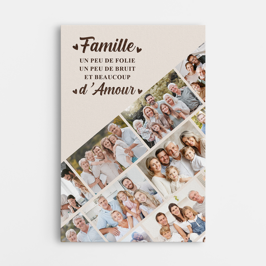 8060CFR1 toile personnalisee famille photo famille avec beaucoup damour 8060cchhi