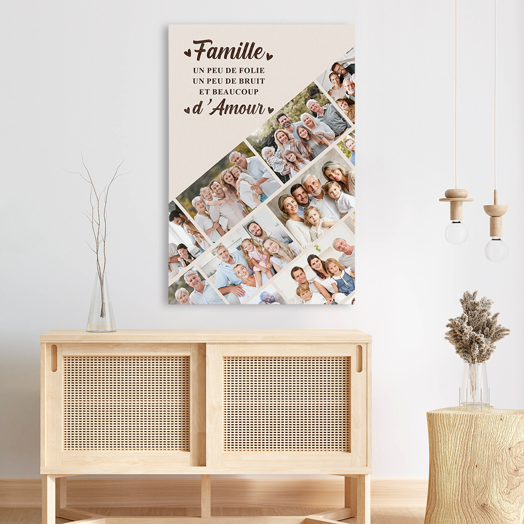 8060CFR3 toile personnalisee famille photo famille avec beaucoup damour 8060cchhi