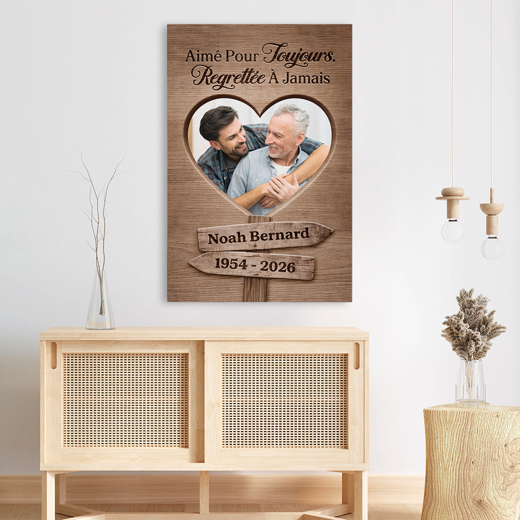 8061CFR3 aime pour toujours toile personnalisee photo commemorative 8061ccqmi