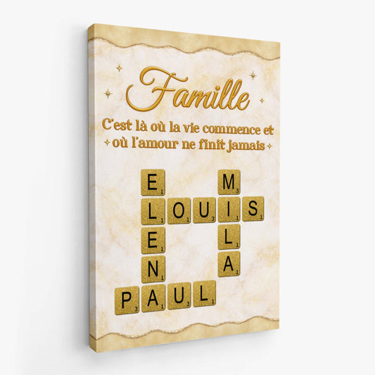 8062CFR2 effet dimpression 3d amour ne finit jamais toile mots croises famille personnalise 8062ccqzi