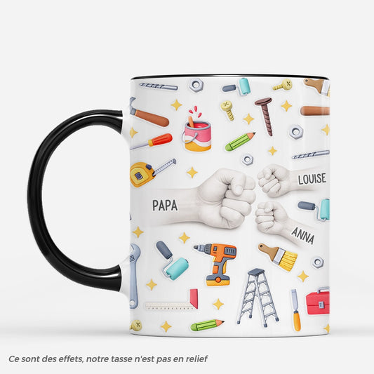 8096MFR1 effet dimpression 3d cadeau papa bricoleur mug personnalisable papa papy 8096m3xnb