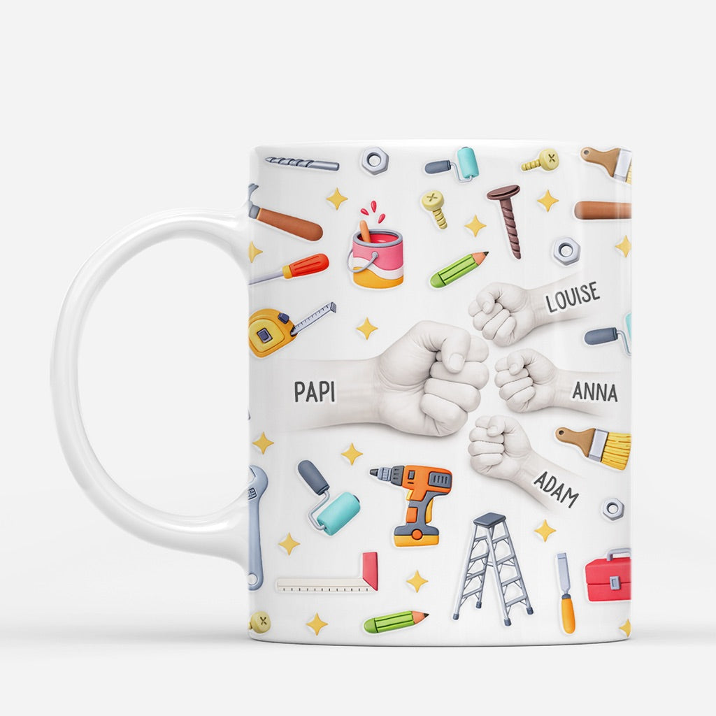 8096MFR2 effet dimpression 3d cadeau papa bricoleur mug personnalisable papa papy 8096m3xnb