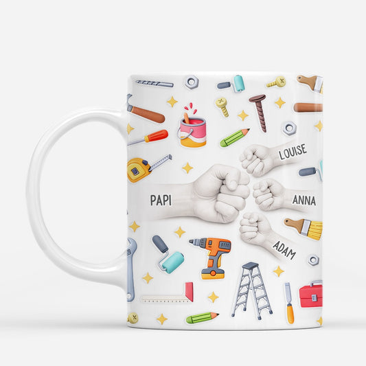 8096MFR2 effet dimpression 3d cadeau papa bricoleur mug personnalisable papa papy 8096m3xnb