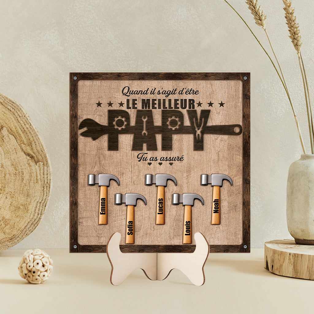 8110QFR2 effet dimpression 3d etre le meilleur papa papy plaque en bois personnalisable 8110qsybb