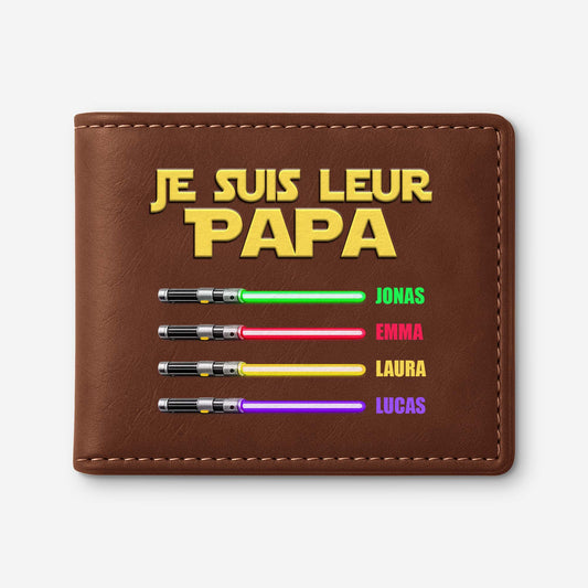 8138JFR1 effet dimpression 3d la bande a papa papy portefeuille cuir personnalise homme 8138jcqmb