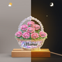 8142LFR5 veilleuse personnalisee panier de fleurs cadeau maman mamie 8142ltkwa