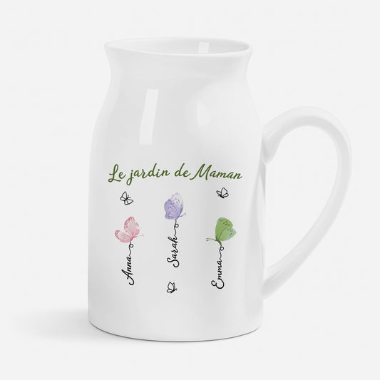 8144OFR1 le jardin de mamie papillon vase personnalise mamie maman 8144o3pwa