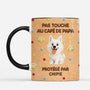 8159MFR2 effet dimpression 3d pas touche au cafe de maman mug personnalise chien 8159mnvwc