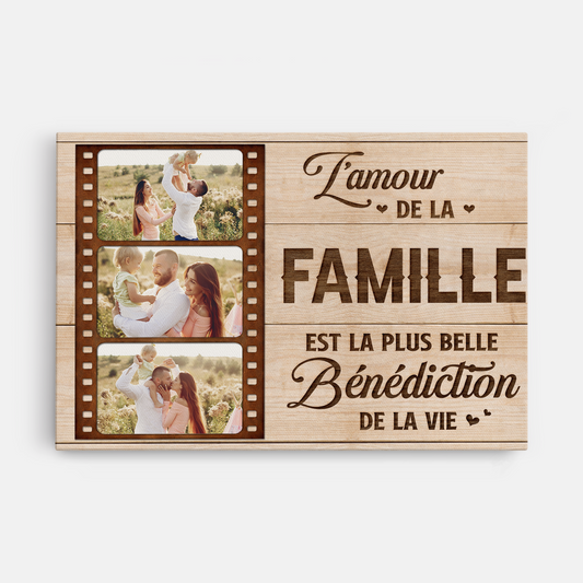 8162CFR1 belle benediction de la vie toile personnalisee famille 8162csfwi