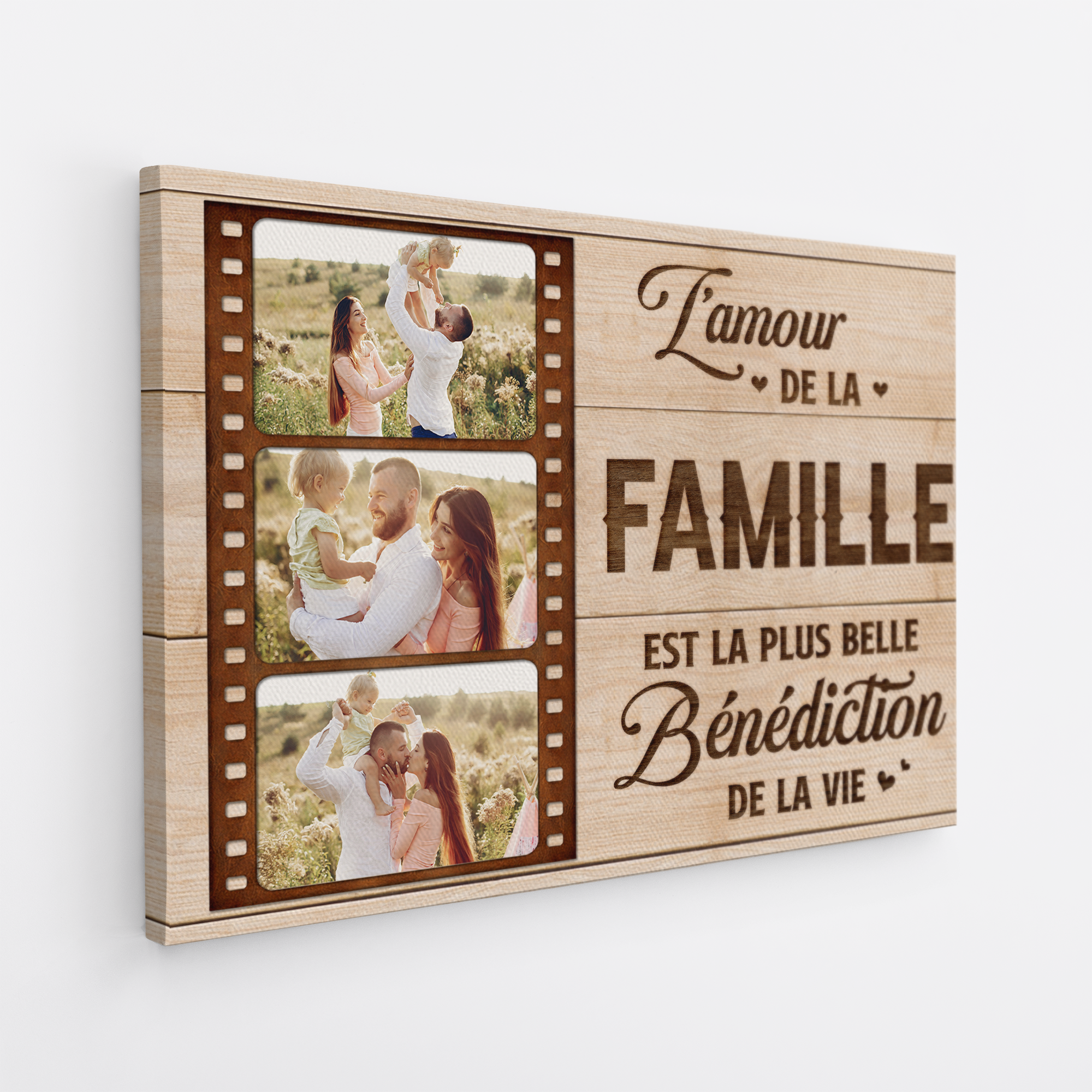 8162CFR2 belle benediction de la vie toile personnalisee famille 8162csfwi