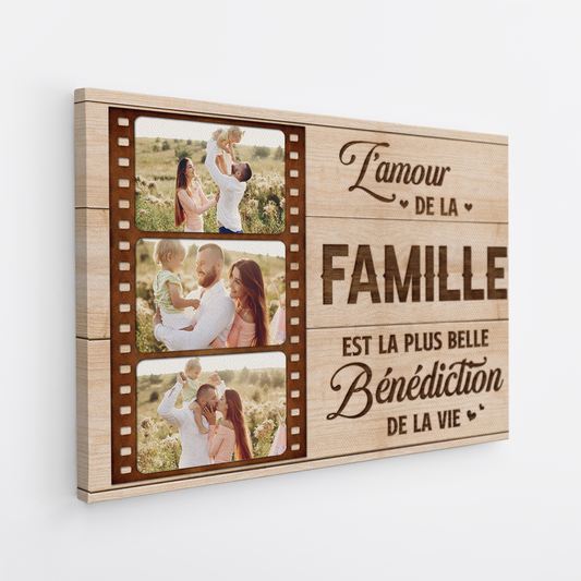8162CFR2 belle benediction de la vie toile personnalisee famille 8162csfwi