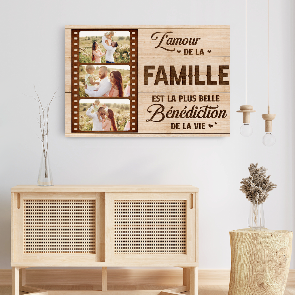 8162CFR3 belle benediction de la vie toile personnalisee famille 8162csfwi