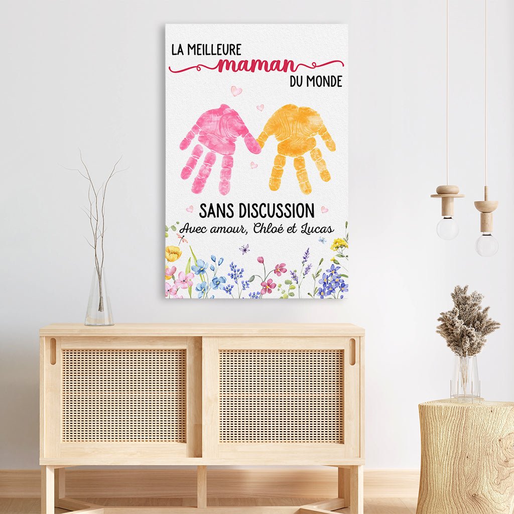 8177CFR3 meilleure maman du monde tableau personnalise pour mamie maman 8177cnpaa