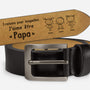 8179JFR1 jaime etre papa papi ceinture cuir gravee personnalisee avec enfant et chienchat 8179j8fgb