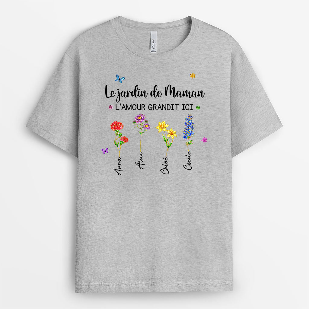 8181AFR2 le jardin de mamie petit enfant t shirt personnalise mamie maman 8181a8v5a