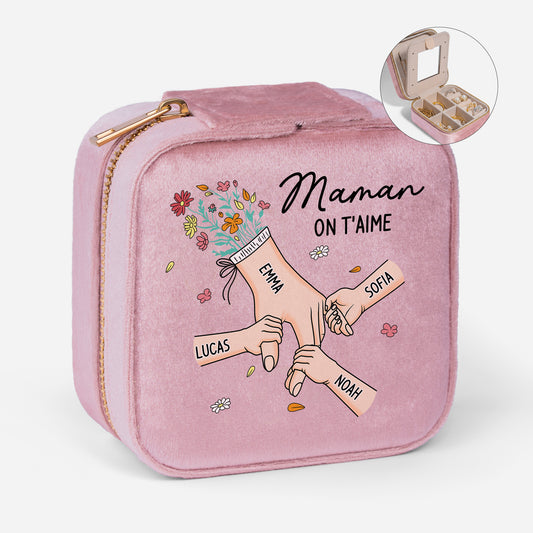 8227AFR1 tenir la main de mamanmamie boite a bijoux personnalisee en velours 8227aj6paa