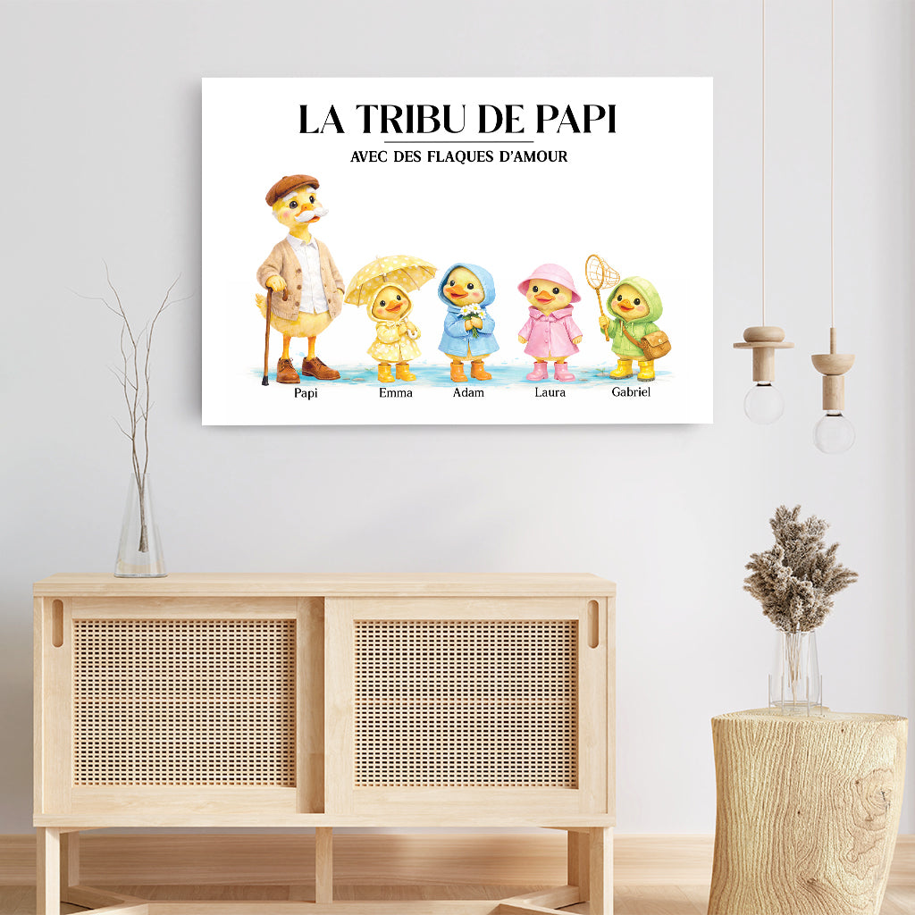 8252CFR3 la bande a mamie et papy canard toile personnalisee 8252c6pma