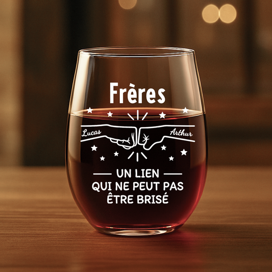 8255IFR1 verre a vin sans pied personnalise un lien entre frere et soeur 8255iah5e
