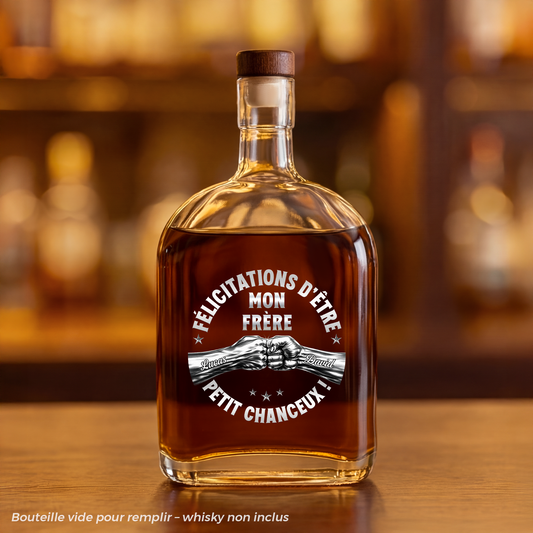 8257IFR1 effet dimpression 3d etre mon frere bouteille whisky personnalisable pour homme 8257isfwe