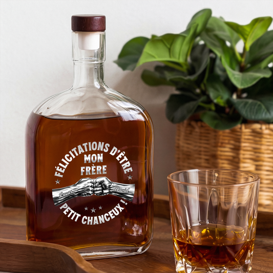 8257IFR2 effet dimpression 3d etre mon frere bouteille whisky personnalisable pour homme 8257isfwe