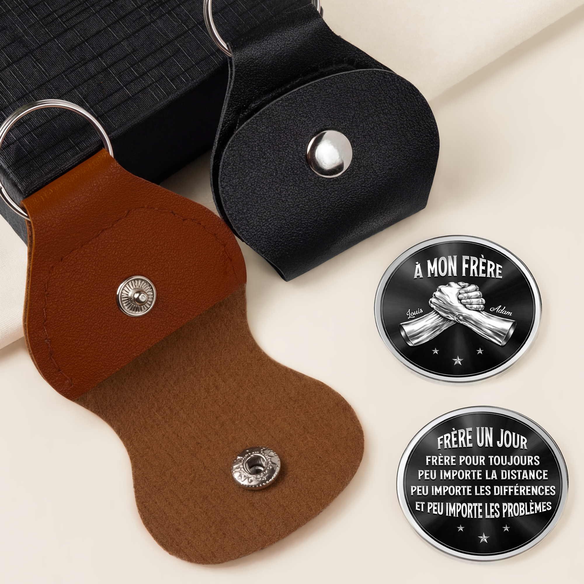 8258AFR2 effet dimpression 3d frere pour toujours calin de poche personnalise homme 8258ajsfte