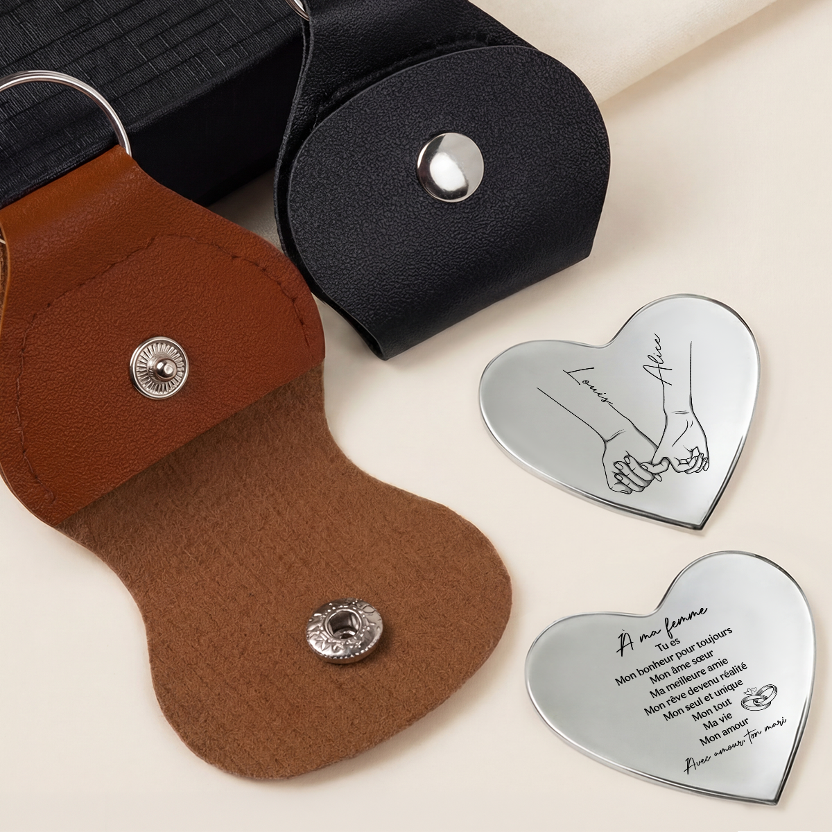 8265AFR2 a mon mari cadeau calin de poche coeur personnalise_ pour couple 8265ajsfng