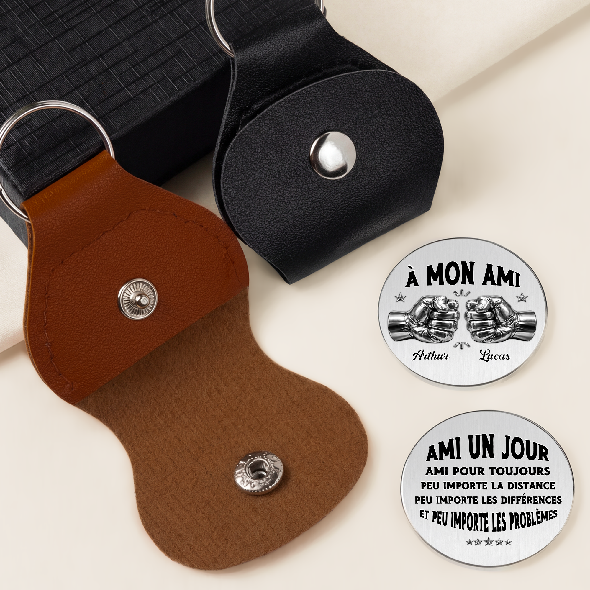 8268AFR2 effet dimpression 3d cadeau ami homme frere pour toujours calin de poche personnalise 8268aj6fhb
