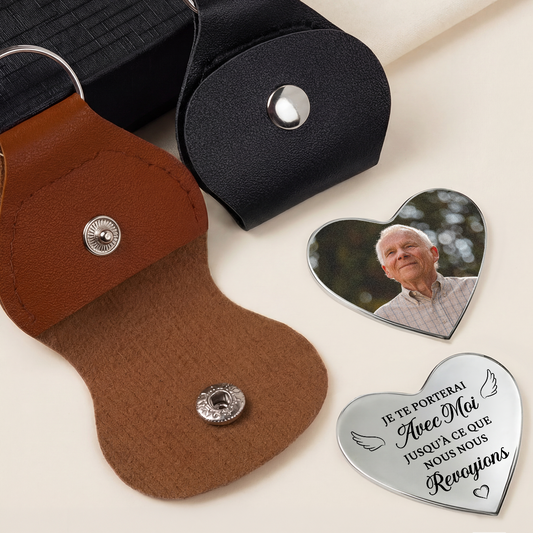 8272AFR2 calin de poche personnalise forme de coeur_ photo commemorative maman papa serais avec moi 8272ajtlza