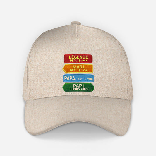 8289JFR1 effet dimpression 3d papy papa legende casquette homme personnalisable 8289jsvmb_2