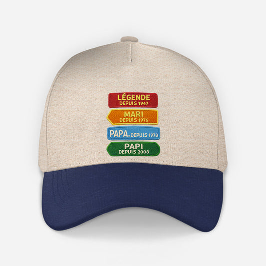 8289JFR1 effet dimpression 3d papy papa legende casquette homme personnalisable 8289jsvmb_3
