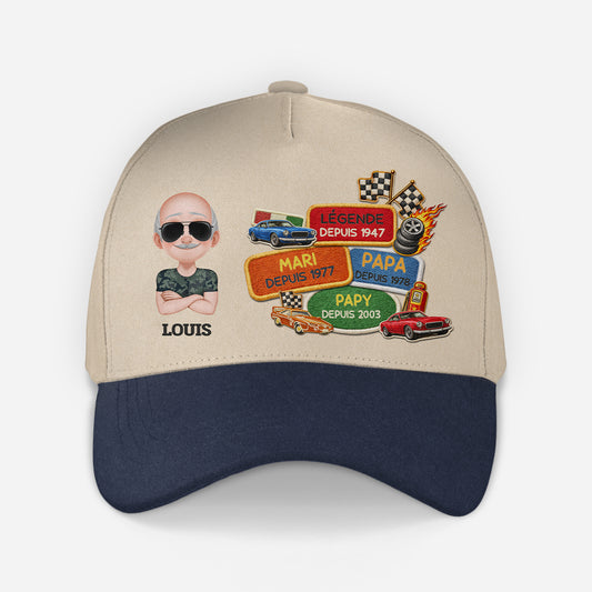8290JFR2 effet dimpression 3d mari papa papy depuis casquette homme personnalisable 8290jspnb