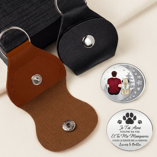 8306AFR2 effet dimpression 3d je t_ai aime toute ta vie calin de poche personnalise commemoratif pour chien 8306ajnvmc