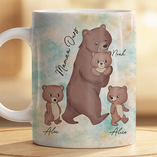 8316MFR2 mug personnalise papa enfant papa ours 8316may5a