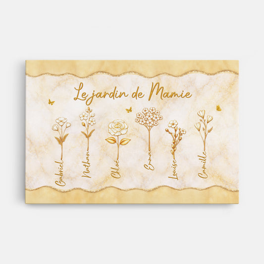8319CFR1 effet dimpression 3d dessin le jardin de mamie toile personnalisee mamie maman 8319ccyaa