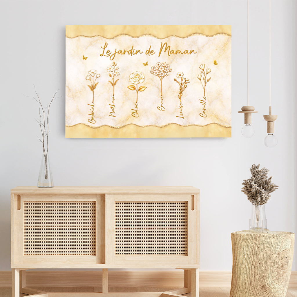 8319CFR3 effet dimpression 3d dessin le jardin de mamie toile personnalisee mamie maman 8319ccyaa