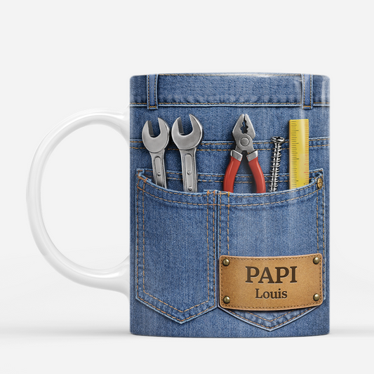 8327MFR2 effet dimpression 3d papy papa bricoleur cadeau mug personnalise papa papy 8327msftb