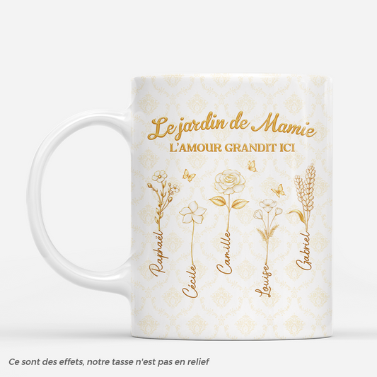 8338MFR1 effet dimpression 3d le jardin de mamie avec enfants mug personnalise mamie maman 8338msxza