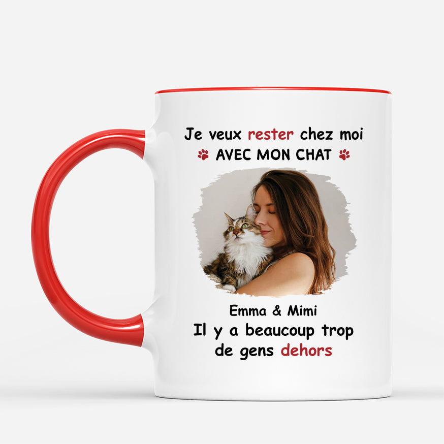 8346MFR2 rester a la maison avec mon chien mug personnalise chien chat avec photo 8346m8qtc