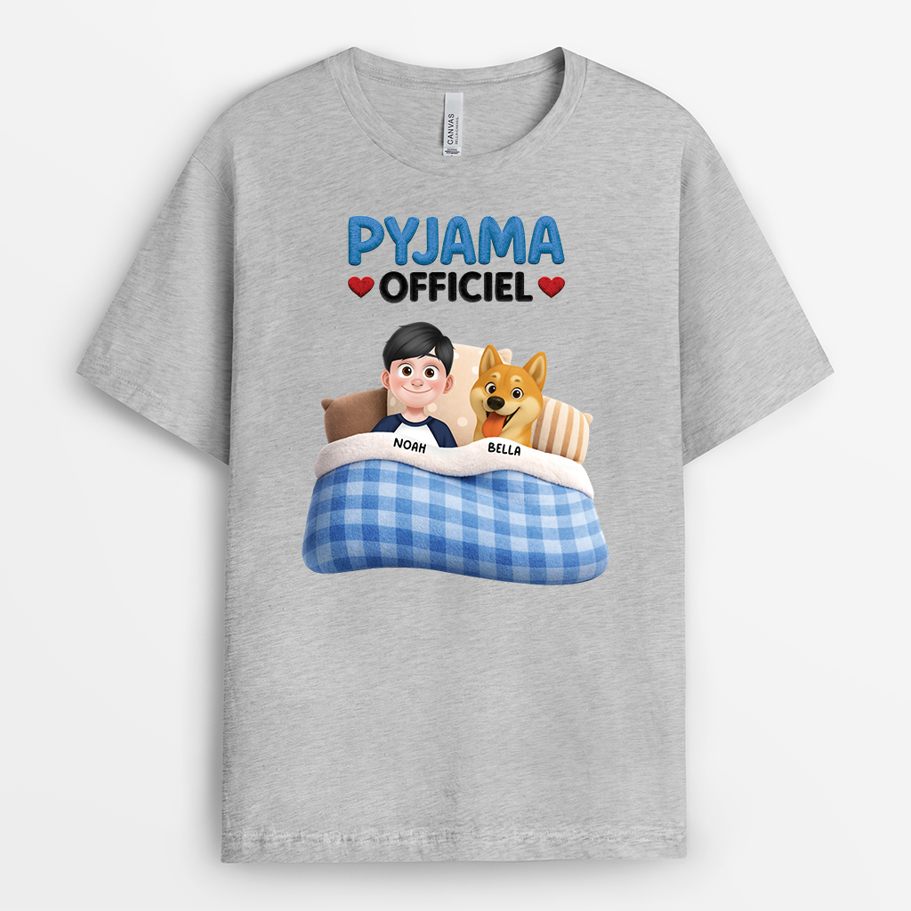 8350AFR2 effet dimpression 3d t shirt chien personnalise_ pyjama officiel 8350achmc