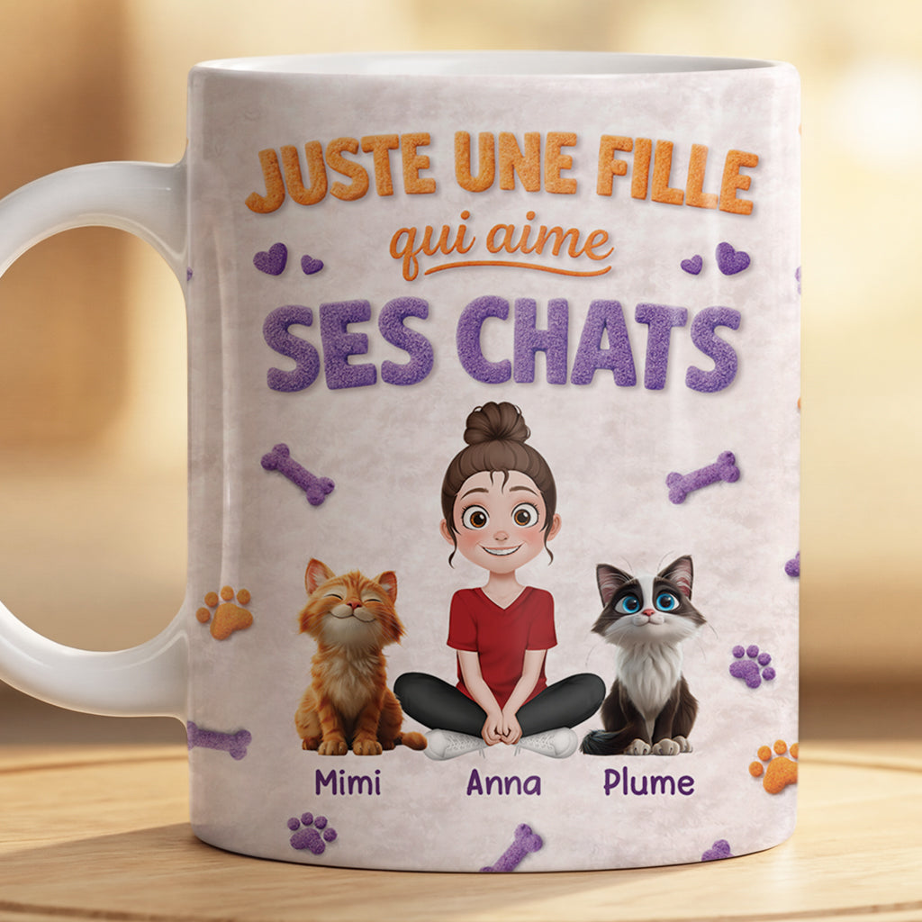 8360MFR2 effet dimpression 3d juste une fille et son chat mug personnalise chat_ avec dessin 8360mtptd_3b180013 3f48 40df 8656 bfb08f5426b5