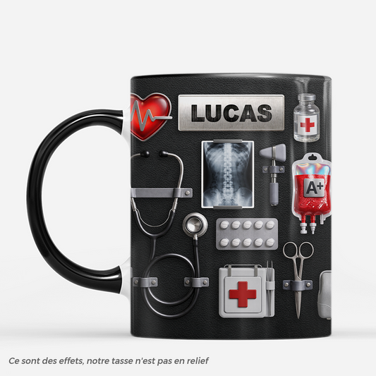 8364MFR1 effet dimpression 3d cadeau pour un docteur mug personnalise 8364m6fwa