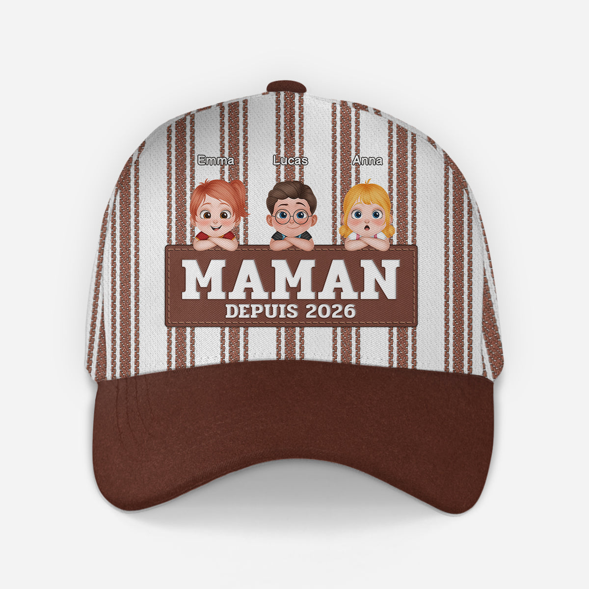 8369JFR1 cadeau pour papa et maman casquette imprime personnalise 8369j 2