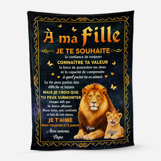 8397BFR1 je taime ma fille mon fils plaid personnalisable enfant 8397b8fwk