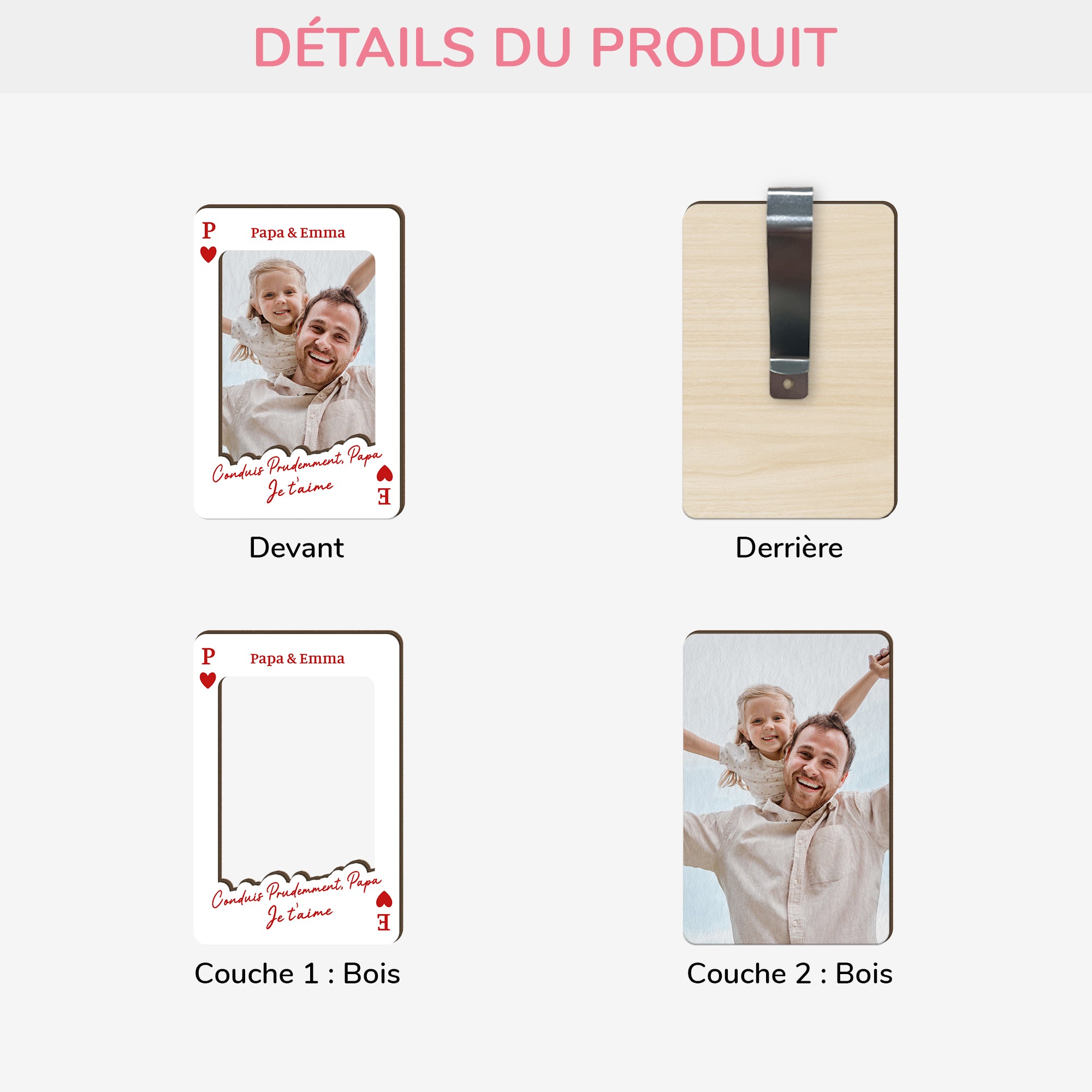 8410GFR3 cadeau pour papa maman clip pare soleil de voiture personnalise photo 8410g8pab
