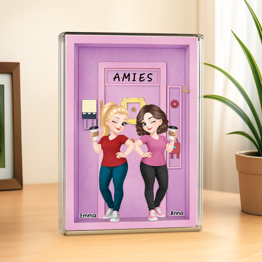 8418RFR2 effet dimpression 3d cadeau meilleure amie plaque en acrylique rectangulaire personnalisee 8418rcecf