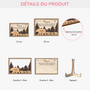 8423QFR3 plaque en bois personnalisable maman papa ours est mon monde 8423qcc1b