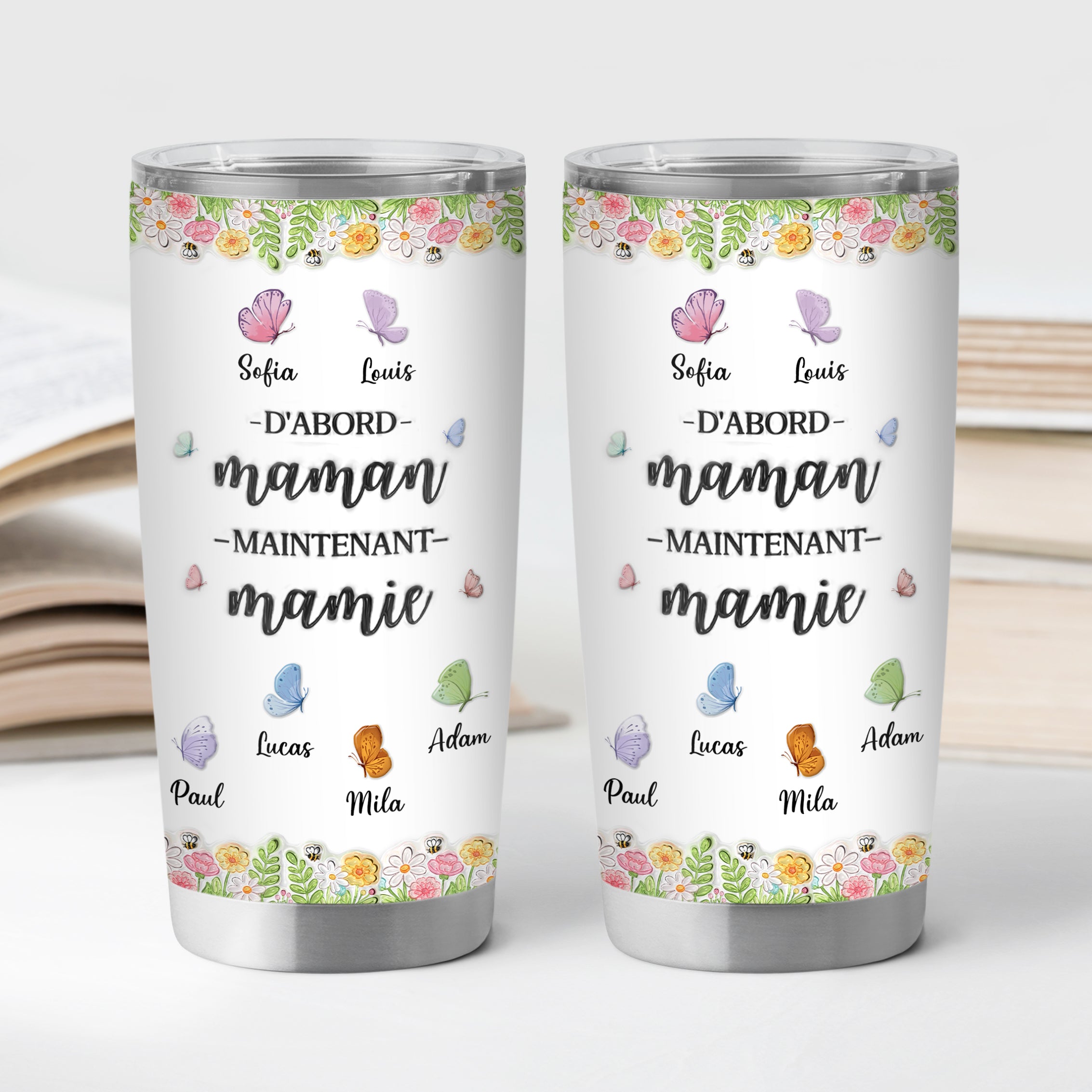 8457TFR2 effet dimpression 3d dabord maman ensuite mamie mug isotherme personnalise 590ml avec dessin 8457t8pca