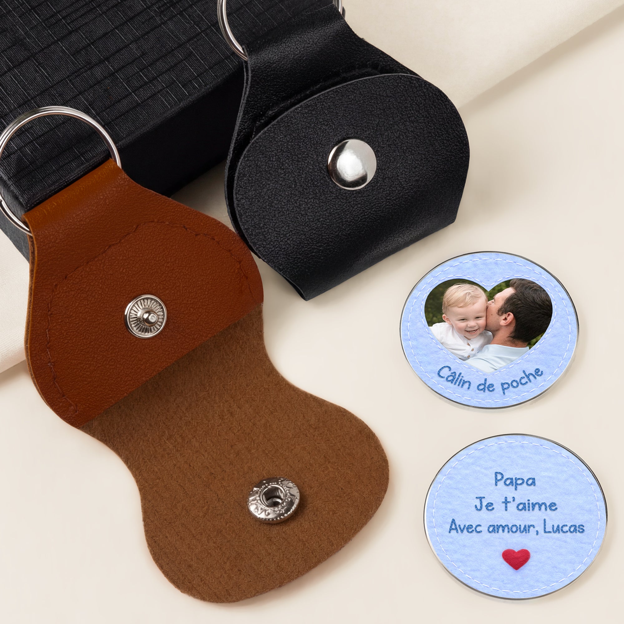 8463AFR2 effet dimpression 3d je taime maman mamie calin de poche personnalise photo 8463aj8pta