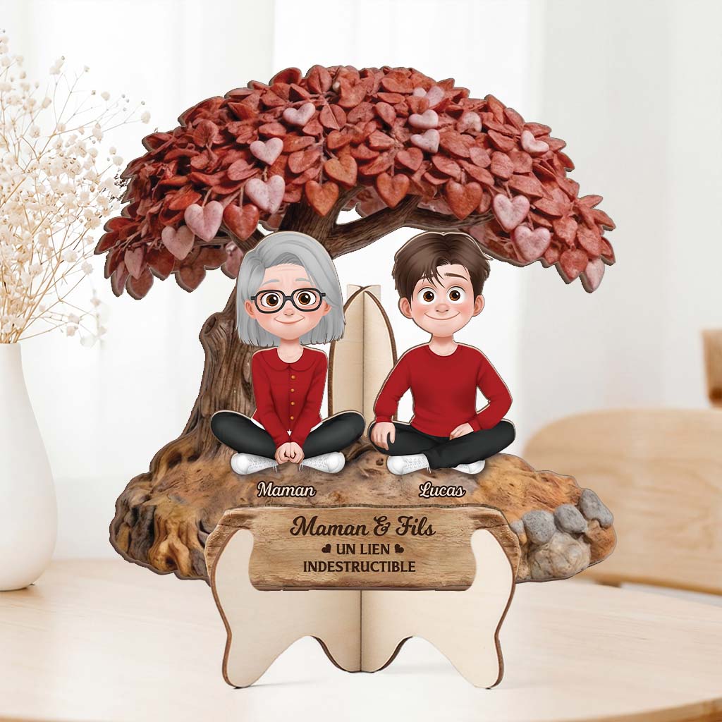 8503QFR2 plaque bois personnalisee cadeau maman et ses filles 8503qslza